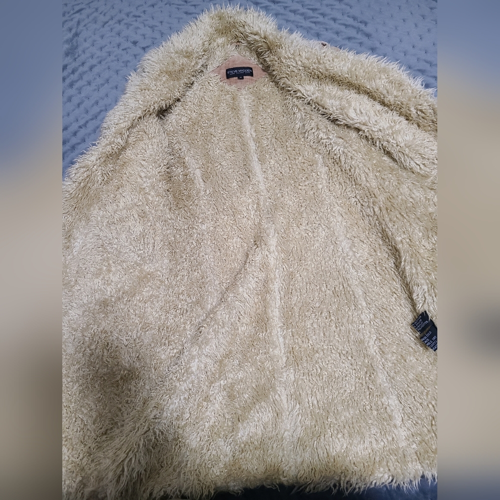 Steve Madden faux tan coat size M